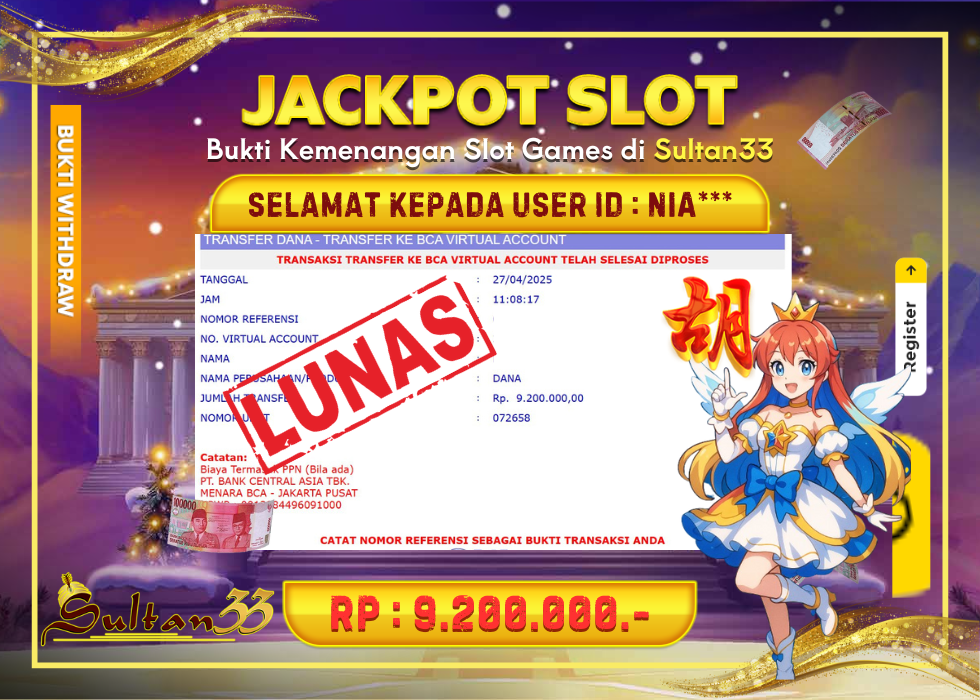 JACKPOT SLOT STARLIGHT PRINCESS RP.9.200.000,- LUNAS DI SULTAN33!