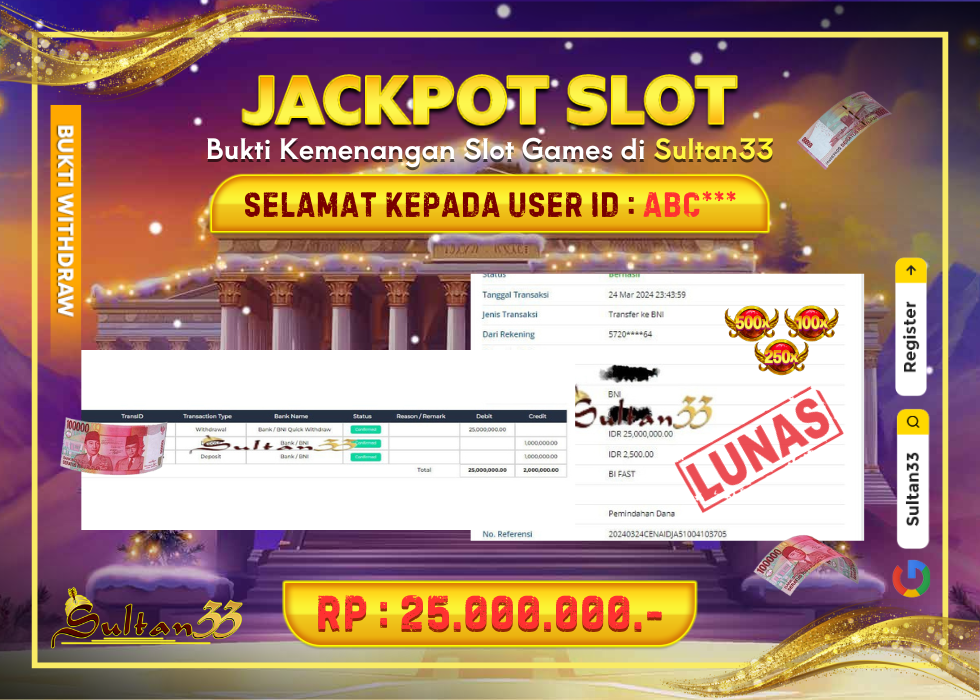 JACKPOT SLOT PRAGMATIC GATES OF OLYMPUS RP.25.000.000,- LUNAS DI SULTAN33!