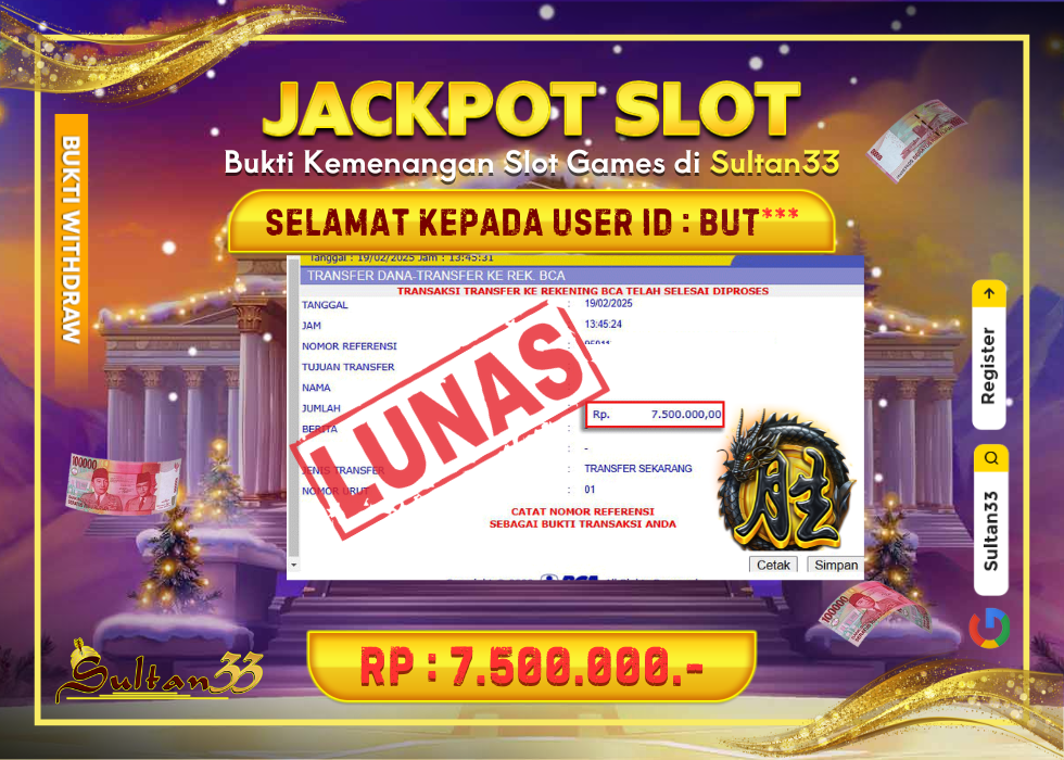 JACKPOT SLOT PRAGMATIC MAHJONG WINS 3 RP.7.500.000,- LUNAS DI SULTAN33!