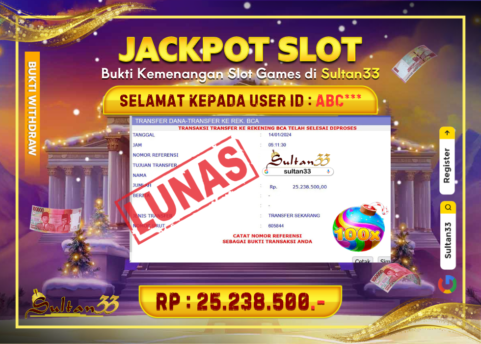 JACKPOT SLOT PRAGMATIC SWEET BONANZA RP.25.238.500,- LUNAS DI SULTAN33!