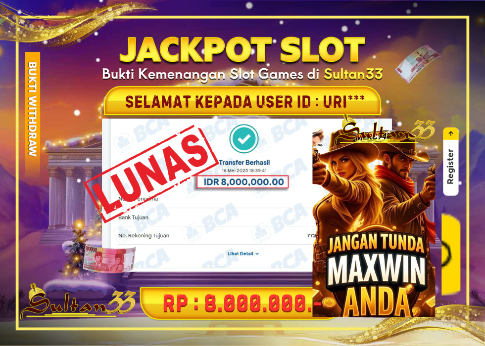 JACKPOT SLOT PG SOFT WILD BOUNTY RP.8.000.000,- LUNAS DI SULTAN33!