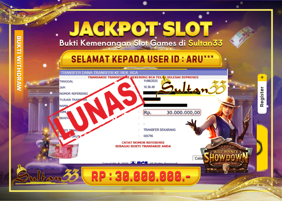 JACKPOT SLOT PG SOFT WILD BOUNTY RP.30.000.000,- LUNAS DI SULTAN33!