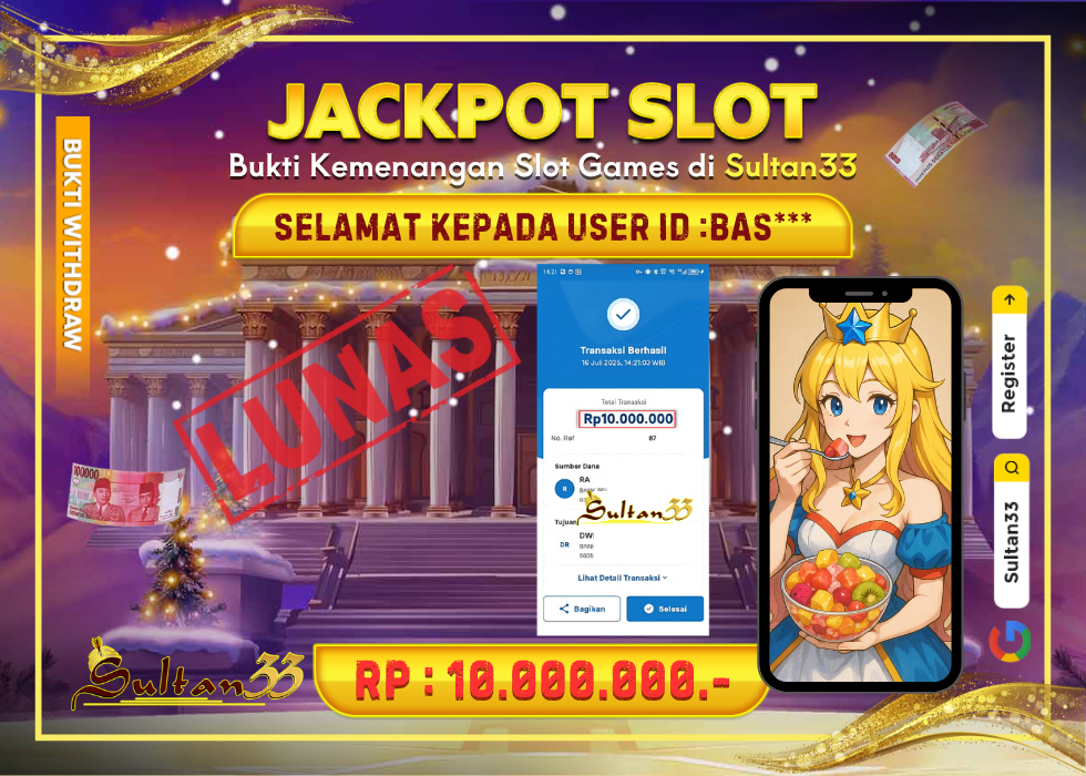JACKPOT SLOT PRAGMATIC STARLIGHT PRINCESS RP.10.000.000,- LUNAS DI SULTAN33!